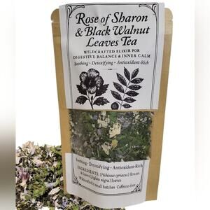 Rose of Sharon & Black Walnut Leaf Herbal Tea | Detox, Skin, Gut Health Blend